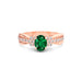Emerald (Zambia) Rose Gold Ring  R31