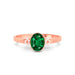 Emerald (Zambia) Rose Gold Ring  R38