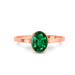 Emerald (Zambia) Rose Gold Ring  R41