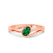 Emerald (Zambia) Rose Gold Ring  R44