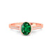 Emerald (Zambia) Rose Gold Ring  R53
