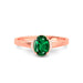 Emerald (Zambia) Rose Gold Ring  R54