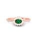 Emerald (Zambia) Rose Gold Ring  R55