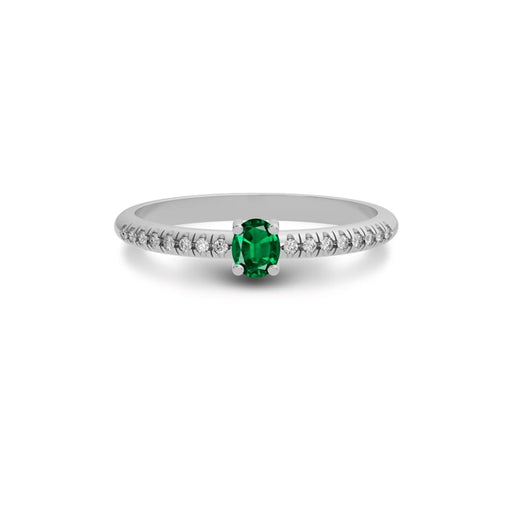 Emerald  Gemstone R4 Sterling Silver Ring