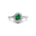 Emerald  Gemstone R5 Sterling Silver Ring