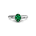 Emerald  Gemstone R6 Sterling Silver Ring
