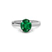 Emerald  Gemstone R7 Sterling Silver Ring