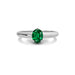Emerald (Zambia) Sterling Silver Ring R13
