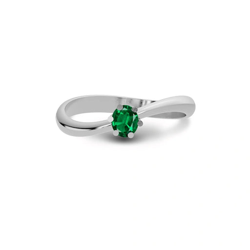 Emerald (Zambia) Sterling Silver Ring R17
