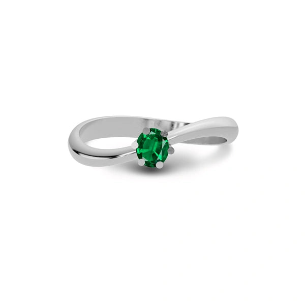 Emerald (Zambia) Sterling Silver Ring R17