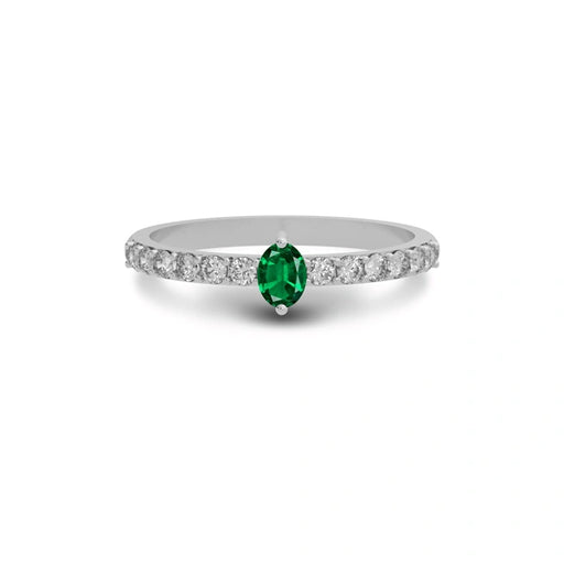 Emerald (Zambia) Sterling Silver Ring R20