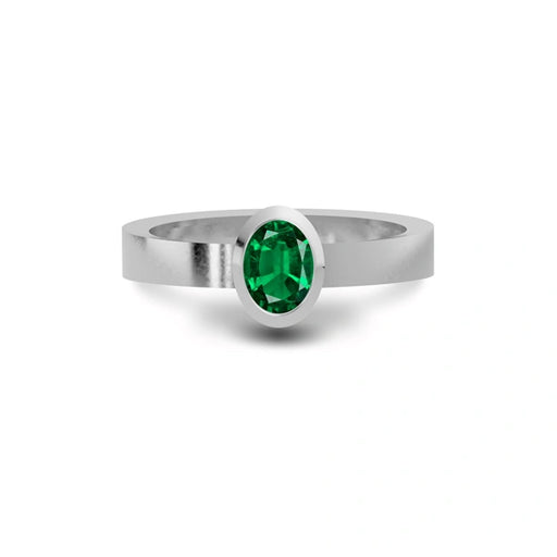 Emerald (Zambia) Sterling Silver Ring R23