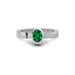 Emerald (Zambia) Sterling Silver Ring R23