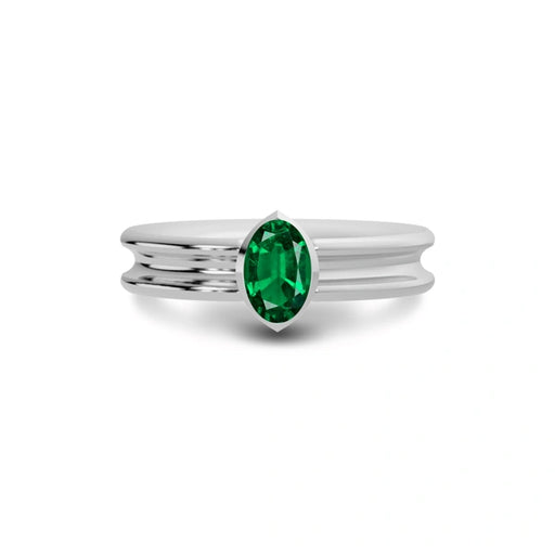 Emerald (Zambia) Sterling Silver Ring R24