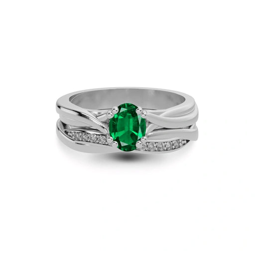 Emerald (Zambia) Sterling Silver Ring R27