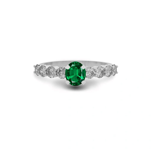 Emerald (Zambia) Sterling Silver Ring R29