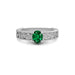Emerald (Zambia) Sterling Silver Ring R33