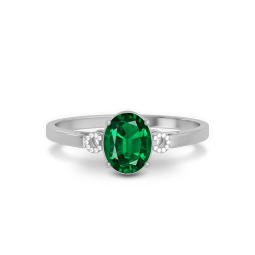 Emerald (Zambia) Sterling Silver Ring R38