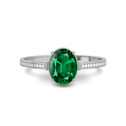Emerald (Zambia) Sterling Silver Ring R50