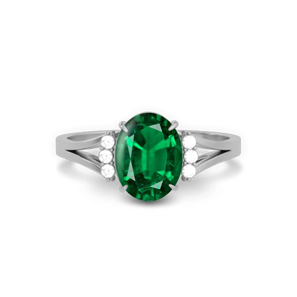 Emerald (Zambia) Sterling Silver Ring R52