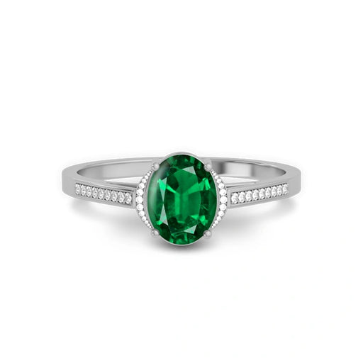Emerald (Zambia) Sterling Silver Ring R53