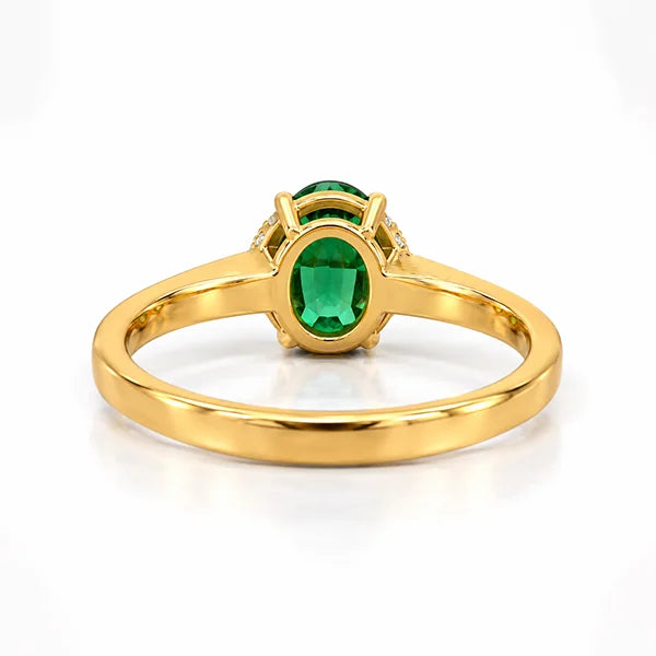 Emerald (Zambia) Gold Ring R54