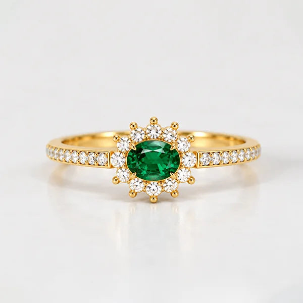 Emerald (Zambia) Gold Ring  R55