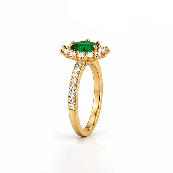 Emerald (Zambia) Gold Ring  R55