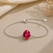 Indian Ruby Silver Rakhi Bracelet - RK-1IR
