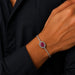 Indian Ruby Silver Rakhi Bracelet - RK-3IR