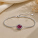 Indian Ruby Silver Rakhi Bracelet - RK-3IR