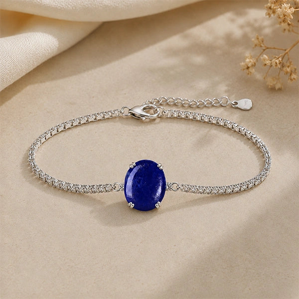 Lapis Lazuli Silver Rakhi Bracelet - RK-1LZ