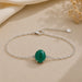 Malachite Silver Rakhi Bracelet  - RK-1MT