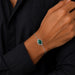 Malachite Silver Rakhi Bracelet  - RK-2MT