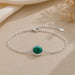 Malachite Silver Rakhi Bracelet  - RK-2MT