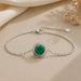 Malachite Silver Rakhi Bracelet - RK-3MT