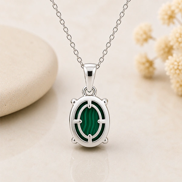 Malachite Silver Pendant