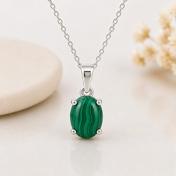 Malachite Silver Pendant