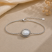 Moonstone Silver Rakhi Bracelet - RK-3MS