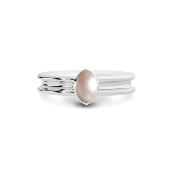 Pearl Platinum Ring R24