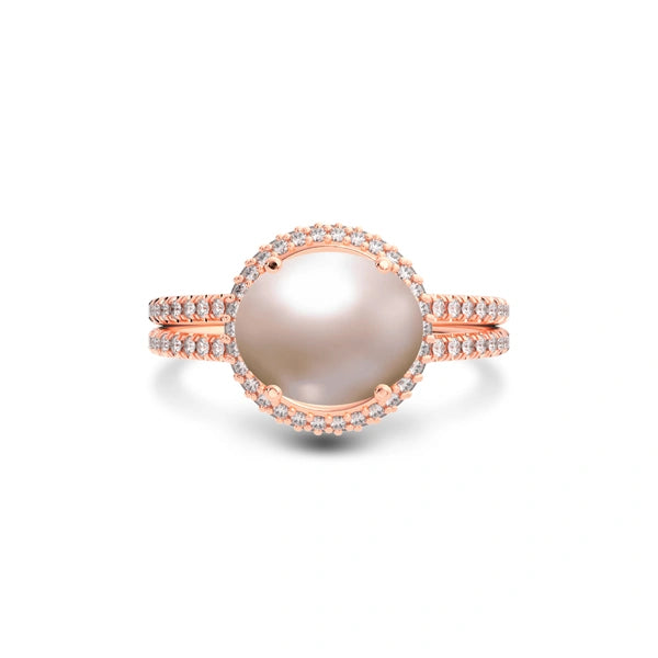 Pearl Rose Gold Ring R11