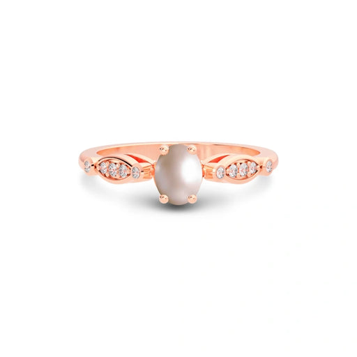 Pearl Rose Gold Ring R15