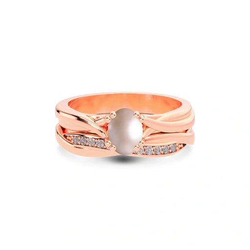 Pearl Rose Gold Ring R27