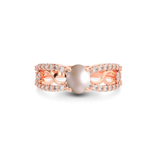 Pearl Rose Gold Ring R34