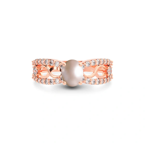 Pearl Rose Gold Ring R34