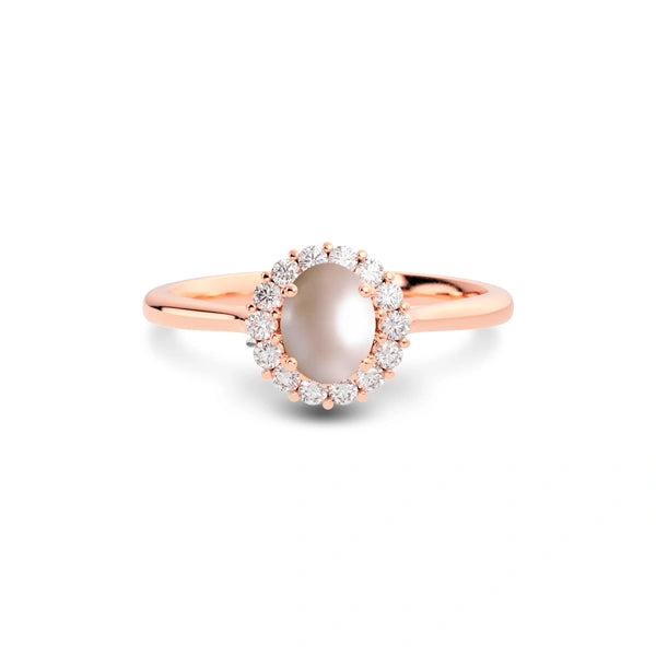 Pearl Rose Gold Ring R35