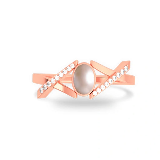 Pearl Rose Gold Ring R36