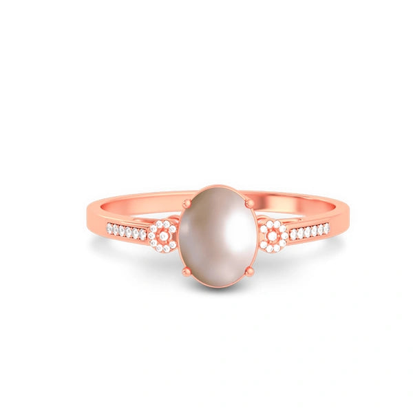 Pearl Rose Gold Ring R37