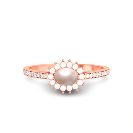 Pearl Rose Gold Ring R55
