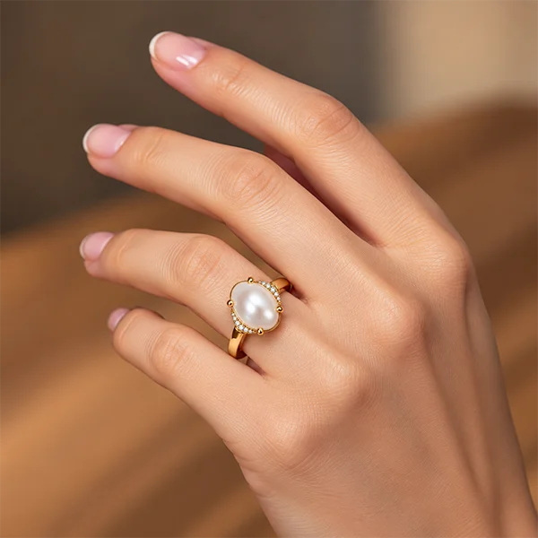 Pearl Gold Ring R54
